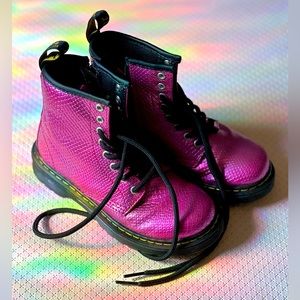 Girls Little Kid Toddler 12 Dr. Doc Marten Combat Boots Pink